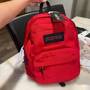 Jansport red backpack